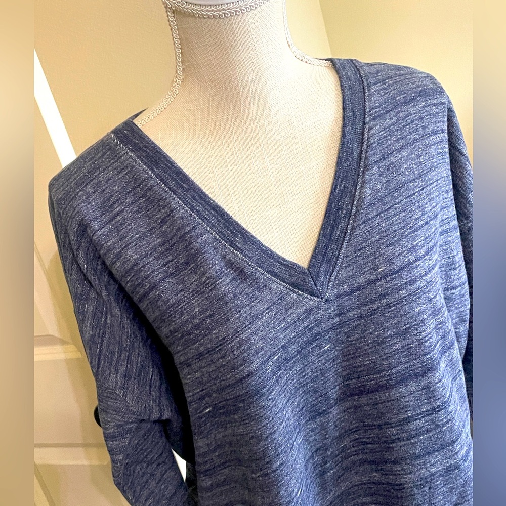 J Crew Pullover Sweatshirt Navy Heathered XS